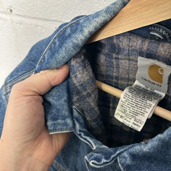 Vintage Carhartt Blanket-Lined Trucker Jacket “Darkstone” J11 - Picture 12 of 12